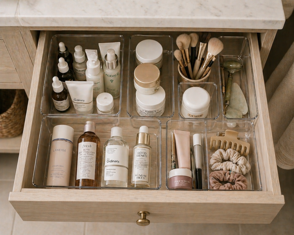 drawer storage for bathroom