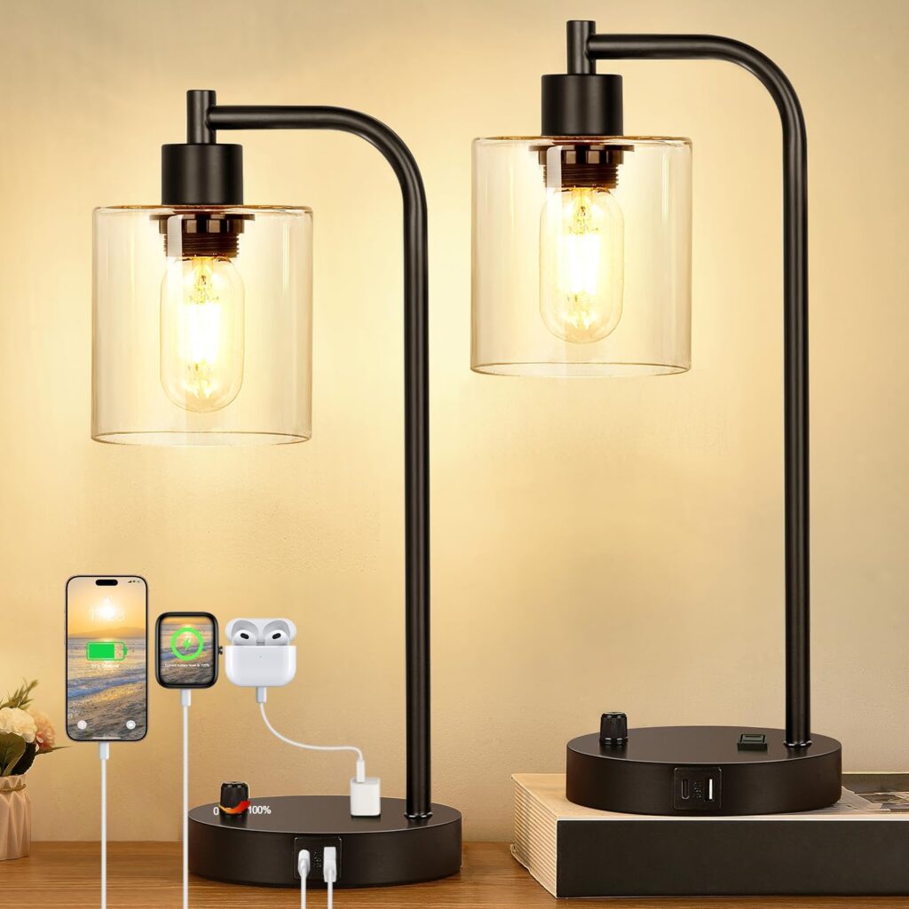 black nightstand lights