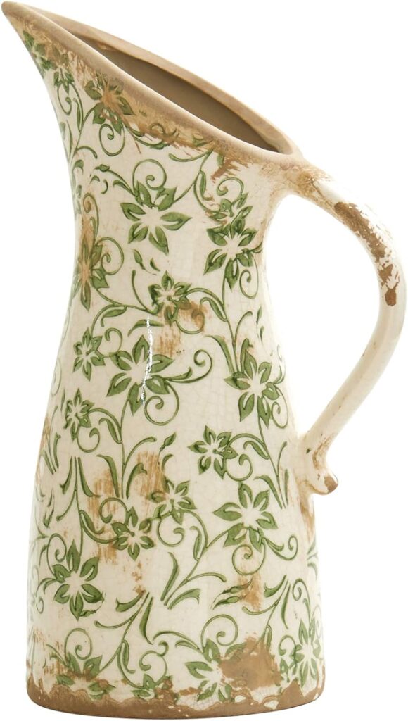 green and white vintage pitcher from amazon