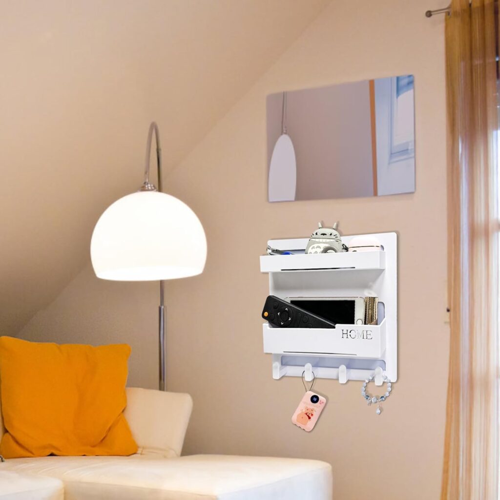 white book shelf that sticks on wall