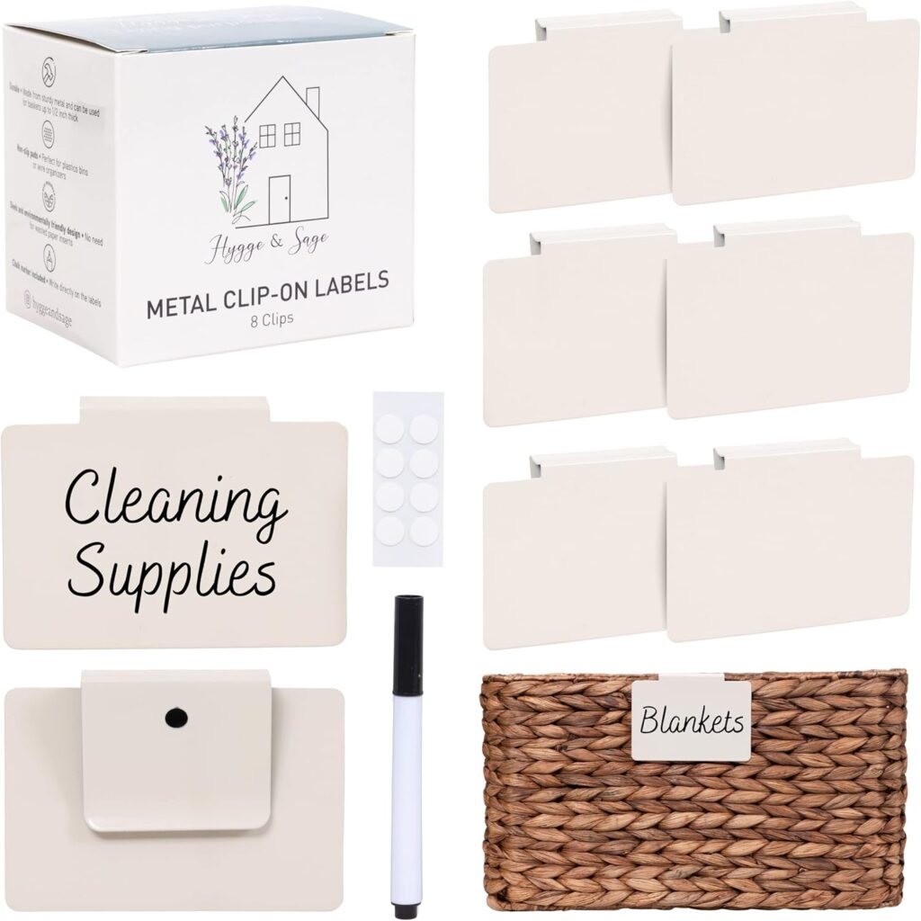 labels for bins and baskets
