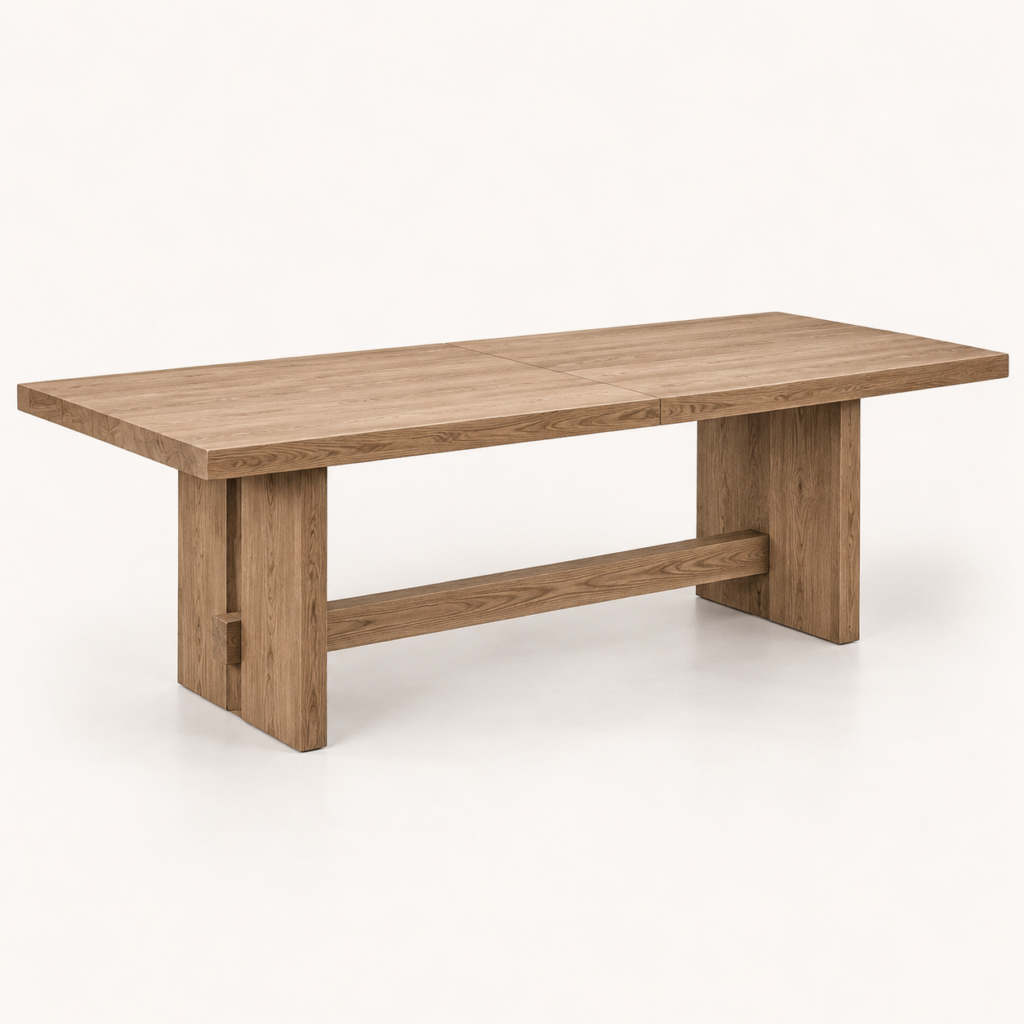 solid wood extension dining table