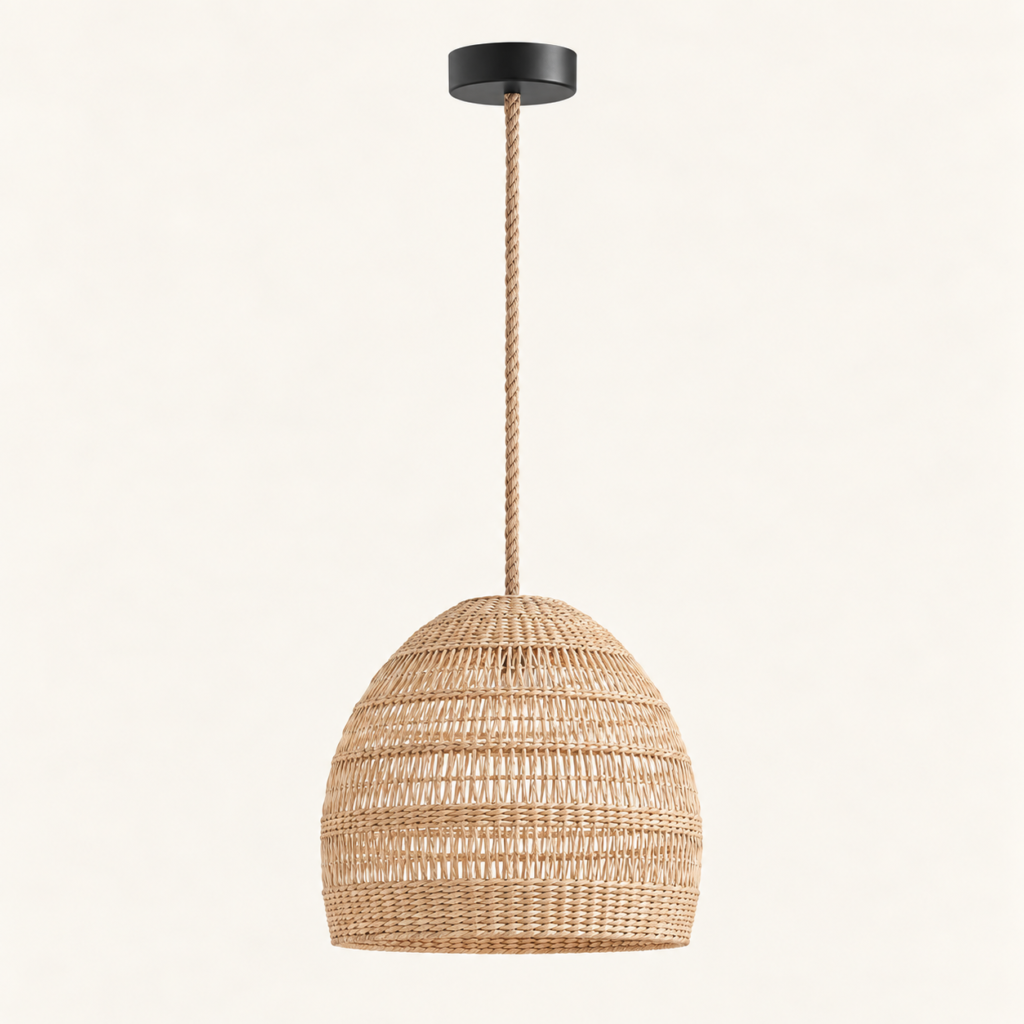 wicker pendant light