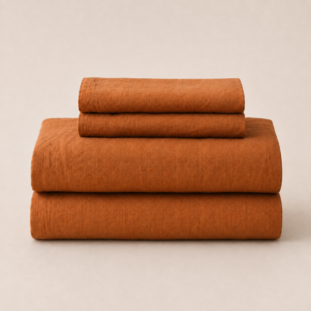 orange bed sheet set