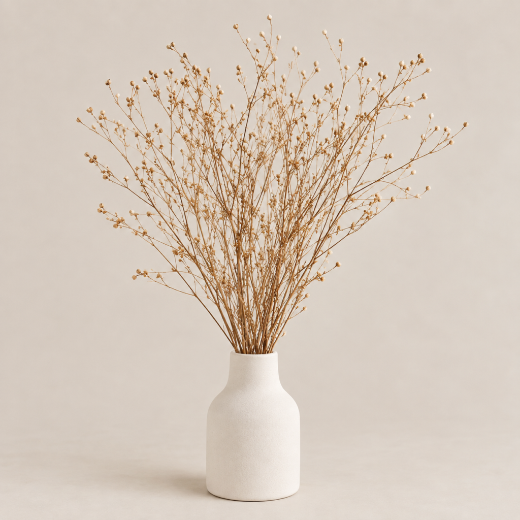 faux bundle in a white vase