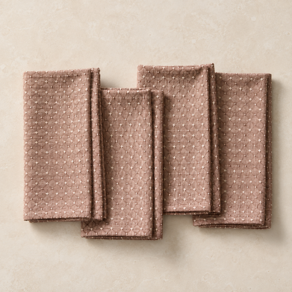 Micro Pattern Cotton Napkin Sets